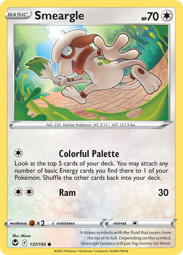 Silver Tempest Smeargle #137/195